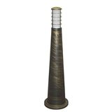 Ground Pillar Aluminum Culinder Cone with base with shades lighting Fitting 9026-650 GU10 IP54 golden black