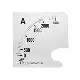 Plate for Analog Ammeter 96x96 2000/5A
