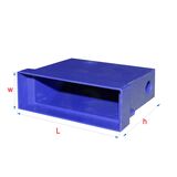Plastic box for wall fitting of recessed Rectangular lighting fitting 9611