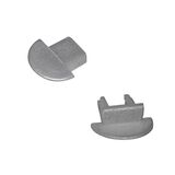 End caps silver w/ο hole for aluminum led profile wall fitted 30-0560/5602