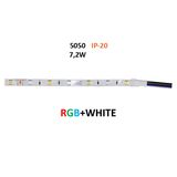 Led Strip Adhesive White PCB 5m12VDC 7.2W/m  36L/m RGB White IP20
