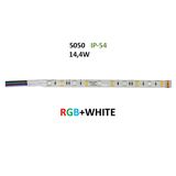 Led Strip Adhesive White PCB 5m24VDC 14.4W/m 60L/m RGB White IP54