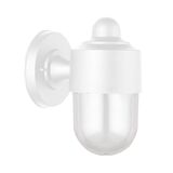 WALL MOUNT FIXTURE PC CYLINDRICAL DOWN D:97MM H:19CM E27 IP44 WHITE