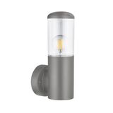 WALL MOUNT FIXTURE PC CYLINDRICAL UP D:91MM H:30CM E27 IP44 GREY