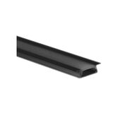 Alum Black Prof 2m wall fitted for led strips max W:11mm W:21.2mmH:5.6mm