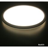 Led Round Ceiling llighting backlit (PC) black 24W D:420*30mm 4000K
