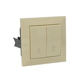 Complete  Switch shutter control, with spring 10A 250V IP20 Beige