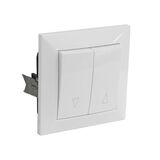 Complete  Switch shutter control, with spring 10A 250V IP20 White