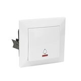 Complete Doorbell switch with light, 10A White
