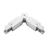 ROTATABLE L CONNECTOR FOR SURFACE RAIL  3phase  WHITE