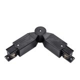 ROTATABLE L CONNECTOR FOR SURFACE RAIL 3phase BLACK