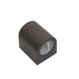 Outdoor Down Bright Wall Light oval 1XGU10 grained rust