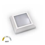 LED ΦΩΤΙΣΤΙΚΟ PC ΕΠΙΤΟIXO ΤΕΤΡΑΓΩΝ0 D125mm 4W CCT IP65 ΛΕΥΚΟ