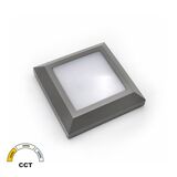 LED ΦΩΤΙΣΤΙΚΟ PC ΕΠΙΤΟIXO ΤΕΤΡΑΓΩΝ0 D125mm 4W CCT IP65 ΓΚΡΙ