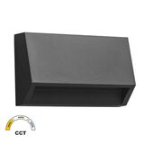 LED LUMINAIRY PC WALL INDIRECT LIGHT.CURVED RECT 2W CCT IP65 GRAPHITE