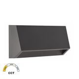 LED LUMINAIRY PC WALL INDIRECT LIGHTING CURVED RECTANGLE 3W CCT IP65 GRAPHITE