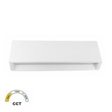 LED LUMINAIRY PC WALL INDIRECT LIGHTING CURVED RECTANGLE 4W CCT IP65 WHITE