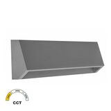 LED LUMINAIRY PC WALL INDIRECT LIGHTING CURVED RECTANGLE 4W CCT IP65 GREY