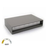 LED LUMINAIRY PC RECTANGLE UP DOWN 12W CCT IP65 GREY