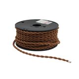 ΚΑΛΩΔΙΟ ΚΟΡΔΟΝΙ ΣΤΡΙΦΤΟ ΔΙΑΚΟΣΜΗΤΙΚΟ 2x0.75mm² 30M ΜΠΕΖ-ΚΑΦΕ