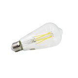 LED ΛΑΜΠΑ COG ΑΒΟΚΑΝΤΟ ΔΙΑΦΑΝΟ ST64 Φ64 Ε27 8W ΝΤΙΜ.ΘΕΡΜΟ