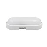 Led bulkhead wallmounted light oval PP body, PC cover, CCT IP65 20W White