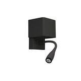 LED ΑΠΛΙΚΑ & ΣΠΟΤ ΤΟΙΧΟΥ TEΤΡΑΓΩΝΗ  9W ΜΑΥΡΗ