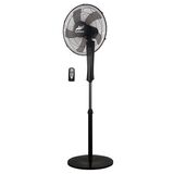 STAND FAN WITH FIVE BLADES+REMOTE 45W BLACK