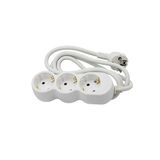 ΠΟΛΥΠΡΙΖΟ ΜΕ ΚΑΛΩΔΙΟ 3x1.5mm² 1.5μ 3 ΣΟΥΚΟ ΛΕΥΚΟ