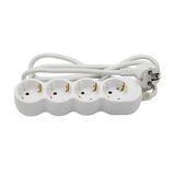 ΠΟΛΥΠΡΙΖΟ ΜΕ ΚΑΛΩΔΙΟ 3x1.5mm² 1.5μ 4 ΣΟΥΚΟ ΛΕΥΚΟ