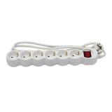 ΠΟΛΥΠΡΙΖΟ ΜΕ ΔΙΑΚΟΠΤΗ+ΚΑΛΩΔΙΟ 3x1.5mm² 1.5μ 6 ΣΟΥΚΟ ΛΕΥΚΟ