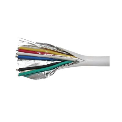Alarm cable with shielding 6coresx0.22mm white
