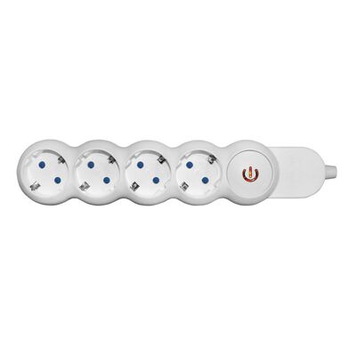 Bubble Multisocket with 4schuko sockets with switch, without cable, white