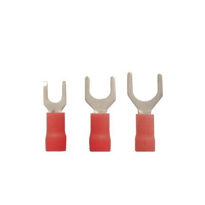 Insulated Fork Cable Lug Terminal SV1-3M red