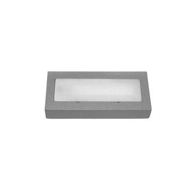 Wall mounted Lighting Fitting Rectangular mini 9736 IP54 10Led 230V grey frame Warm White