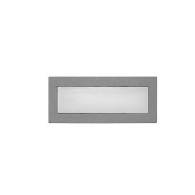 Wall mounted Lighting Fitting Rectangular mini 9736 IP54 10Led 230V grey frame Cool White