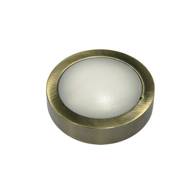 Wall mounted Lighting Fitting Round 9731 IP54 12Led 230V antique brass frame cool White