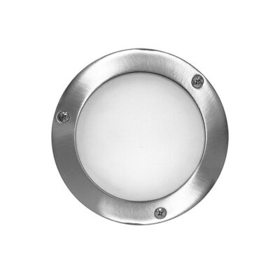 Wall/ceiling Aluminum Round light 9091 IP54 230V 36Led satin body frosted glass blue