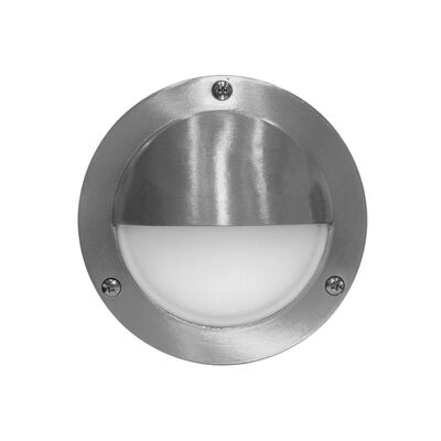 Wall/ceiling Aluminum Round light with shade 9092 IP54 230V 15Led satin body frosted glass cool white