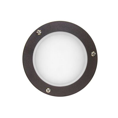 Wall/ceiling Aluminum Round light 9091 IP54 230V 36Led grained rust body frosted glass cool white