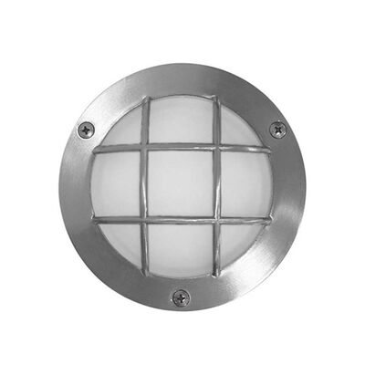 Wall/ceiling Aluminum Round net light 9094 IP54 230V 36Led satin body frosted glass cool white
