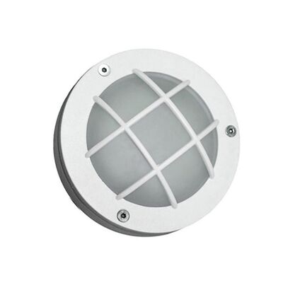 Wall/ceiling Aluminum Round light with net 9094 IP54 G9 230V white body frosted glass