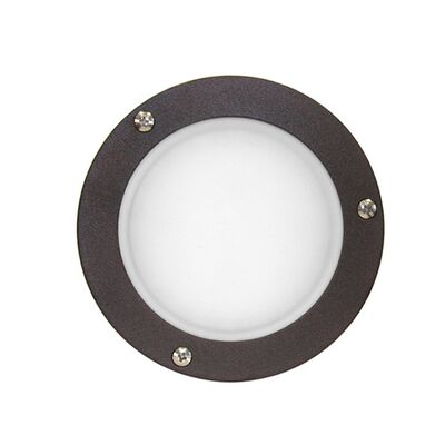 Wall/ceiling Aluminum Round light 9095 IP54 Gx53 230V brushed rust body frosted glass