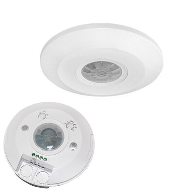 Ceiling mounted Infrared Motion Sensor Slim 360° 10A 230V D115mm white