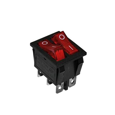 Rocker Switch with light II ON-OFF 6contacts 16A
