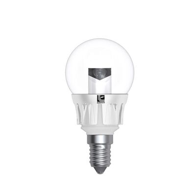 Led lamp G45 E14 230V 5W clear aluminum warm white