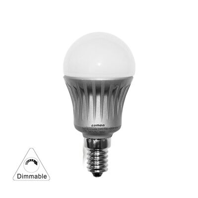 Led lamp G45 E14 230V 5W aluminum dimmable cool white