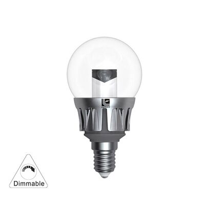 Led G45 E14 Clear Silver Alumin. Base 230V 5W Dimmable Warm White