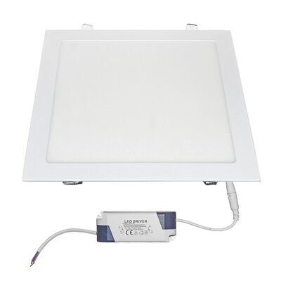 LED ΦΩΤΙΣΤΙΚΑ ΨΕΥΔΟΡΟΦΗΣ ΑΛΟΥΜ.ΤΕΤΡΑΓ. 24W 3000K 120°ΛΕΥΚΟ