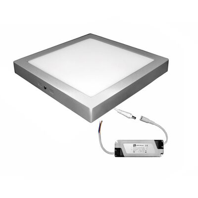 Wall Mounted LED Slim Downlight 30W Square 3000K Silver D300